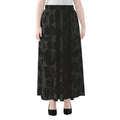 Black Leopard Print Chiffon Maxi Skirt