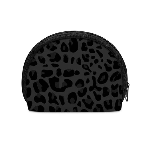 Black Leopard Print Coin Purse