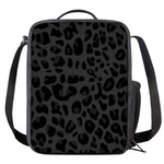 Black Leopard Print Crossbody Lunch Bag