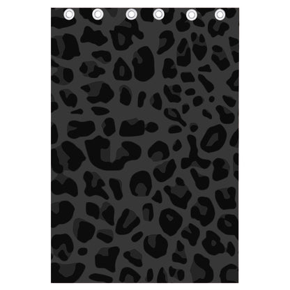 Black Leopard Print Curtain