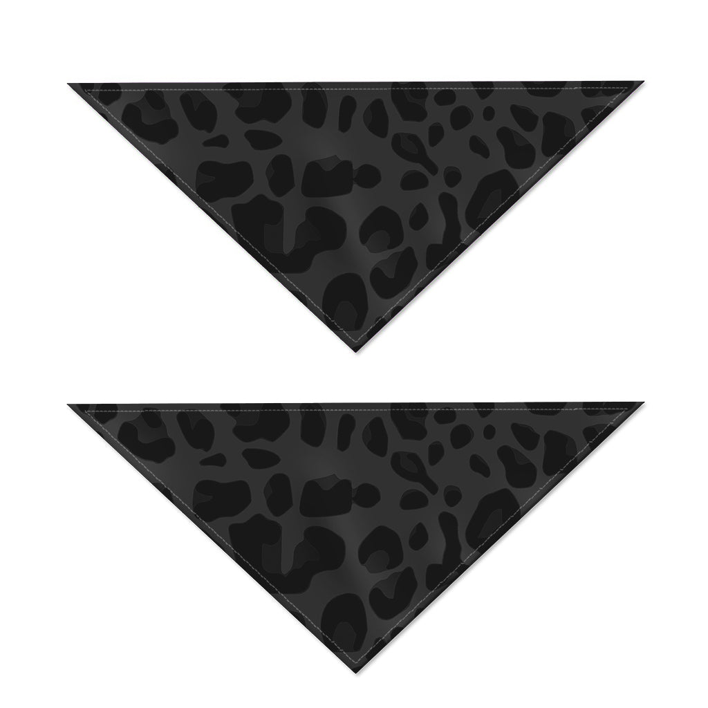 Black Leopard Print Dog Bandana
