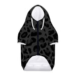 Black Leopard Print Dog Zip Up Hoodie