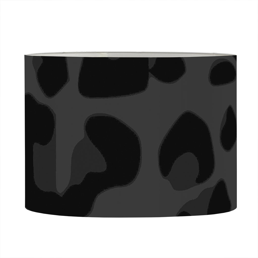 Black Leopard Print Drum Lamp Shade