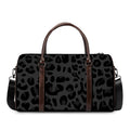 Black Leopard Print Duffel Bag