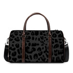 Black Leopard Print Duffle Bag