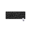 Black Leopard Print Extended Mouse Pad