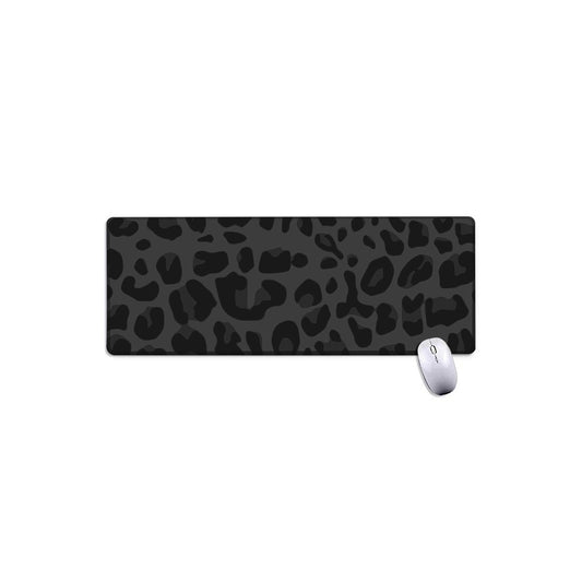 Black Leopard Print Extended Mouse Pad