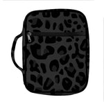 Black Leopard Print Front Pocket Bible Bag