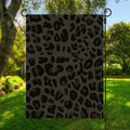 Black Leopard Print Garden Flag