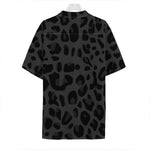 Black Leopard Print Hawaiian Shirt