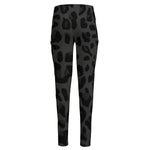 Black Leopard Print High-Waisted Pocket Leggings