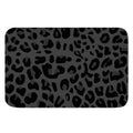 Black Leopard Print Indoor Door Mat