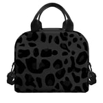 Black Leopard Print Insulated Lunch Bag