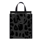Black Leopard Print Insulated Lunch Tote