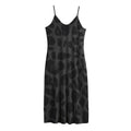 Black Leopard Print Jersey Midi Cami Dress
