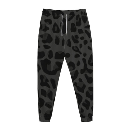 Black Leopard Print Jogger Pants