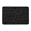 Black Leopard Print Kitchen Mat