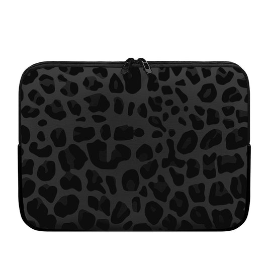 Black Leopard Print Laptop Sleeve