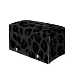 Black Leopard Print Leather Tissue Box Cover