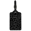 Black Leopard Print Luggage Tag