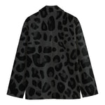 Black Leopard Print Men's Blazer