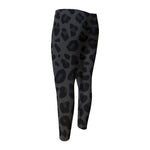 Black Leopard Print Men's Compression Pants