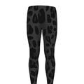 Black Leopard Print Men's Leggings
