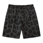 Black Leopard Print Men's Swim Trunks