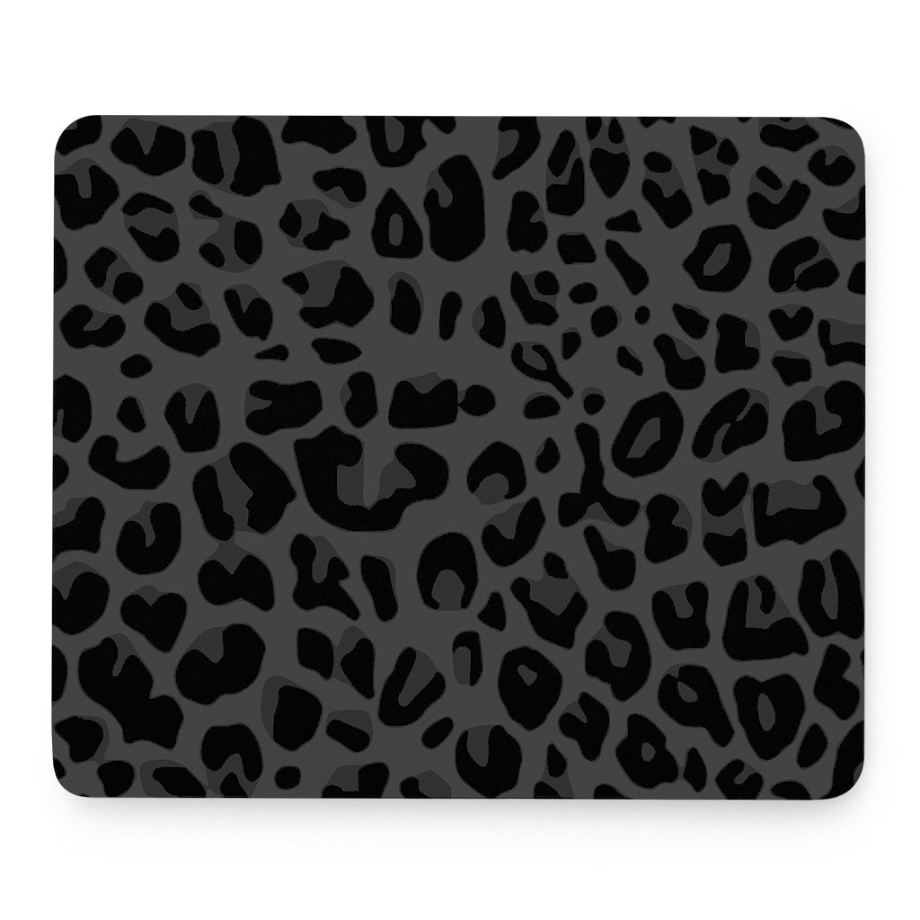 Black Leopard Print Mouse Pad