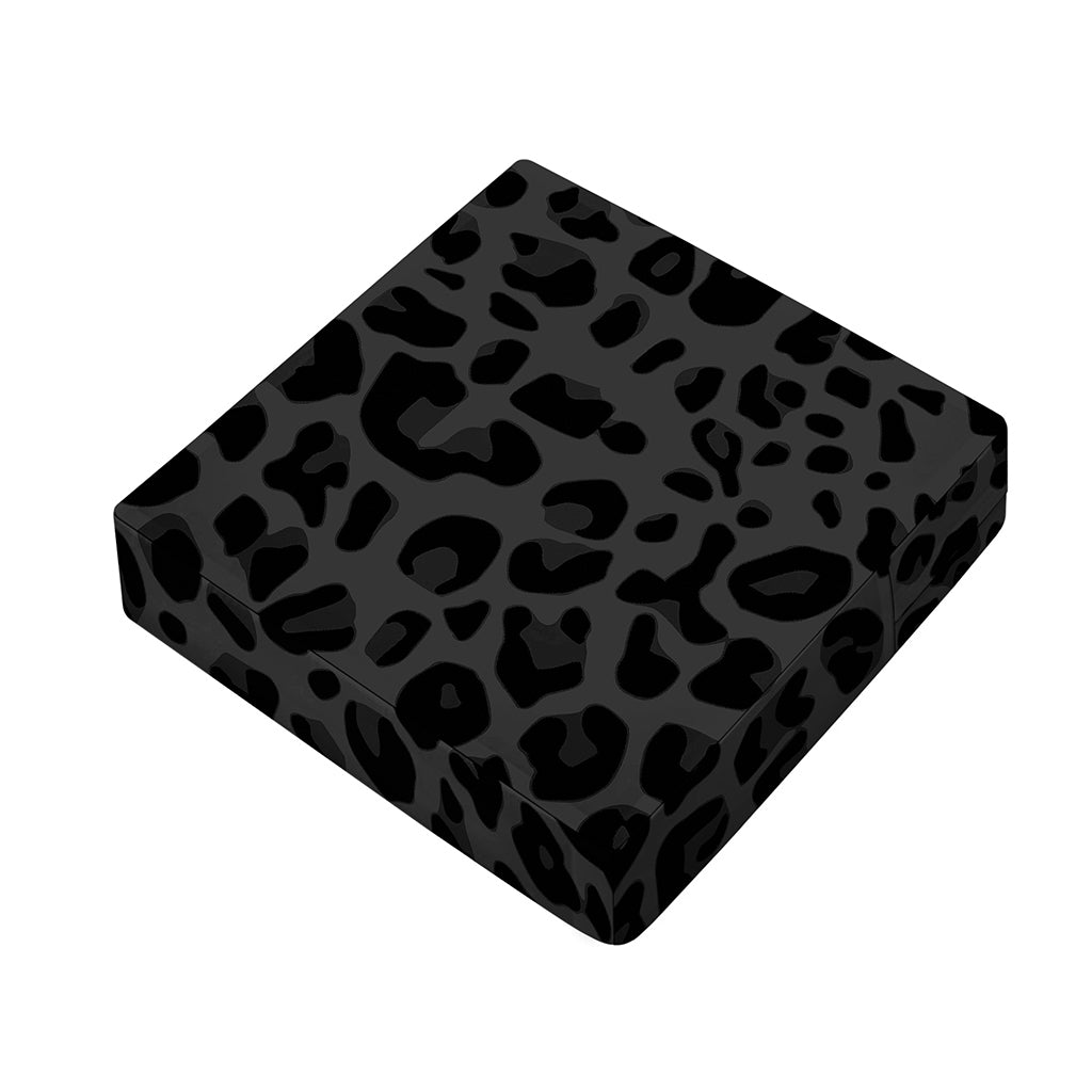 Black Leopard Print Outdoor Seat Cushion Cover