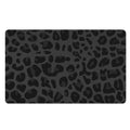 Black Leopard Print Polyester Doormat