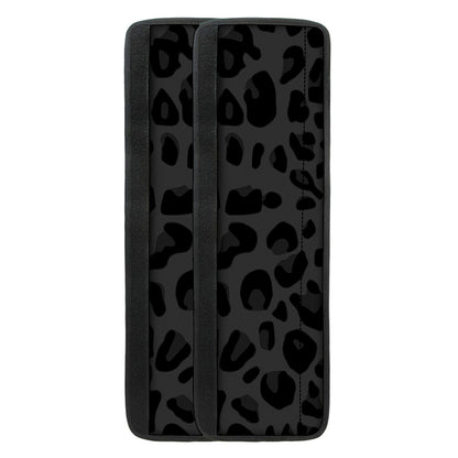 Black Leopard Print Refrigerator Handle Covers