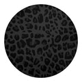 Black Leopard Print Round Blanket