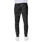 Black Leopard Print Scuba Joggers