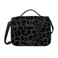 Black Leopard Print Shoulder Strap Bible Bag