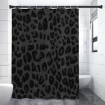 Black Leopard Print Shower Curtain