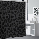 Black Leopard Print Shower Curtain