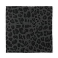 Black Leopard Print Silk Bandana