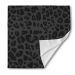 Black Leopard Print Silk Bandana