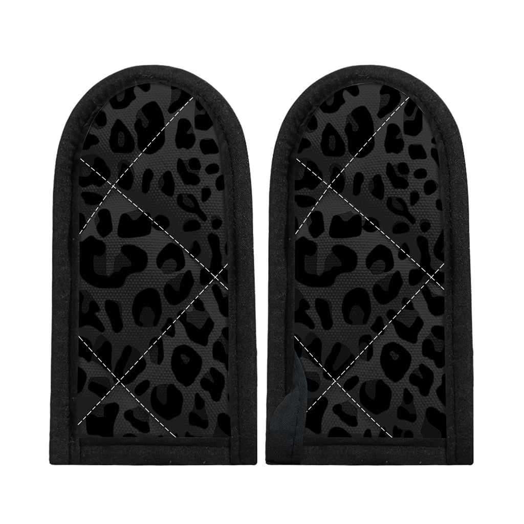 Black Leopard Print Skillet Handle Cover