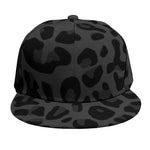 Black Leopard Print Snapback Cap