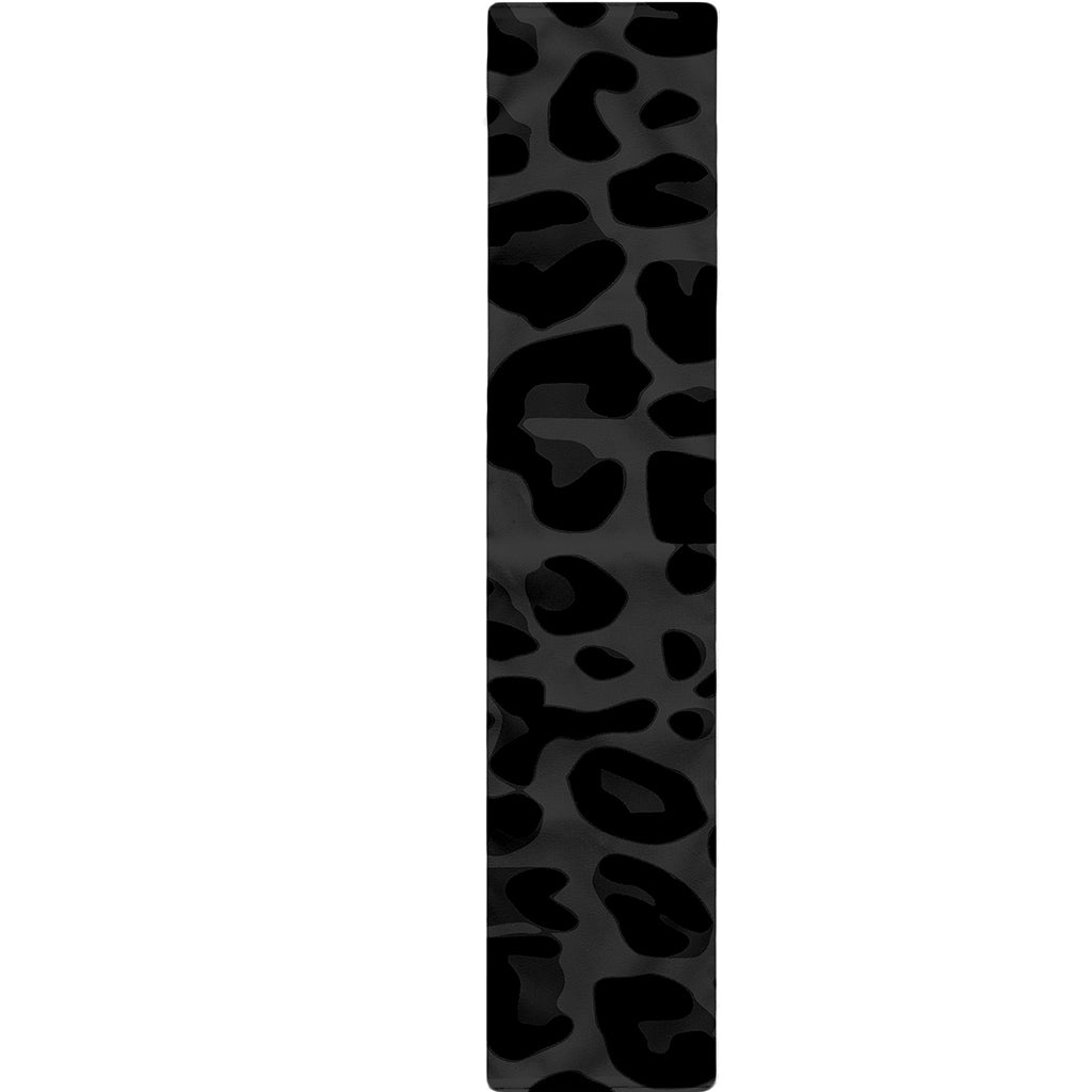 Black Leopard Print Table Runner