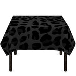 Black Leopard Print Tablecloth