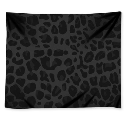 Black Leopard Print Tapestry