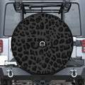 Black Leopard Print Tire Cover With Camera Hole