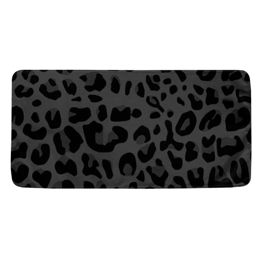 Black Leopard Print Towel