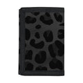 Black Leopard Print Trifold Wallet