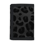 Black Leopard Print Trifold Wallet