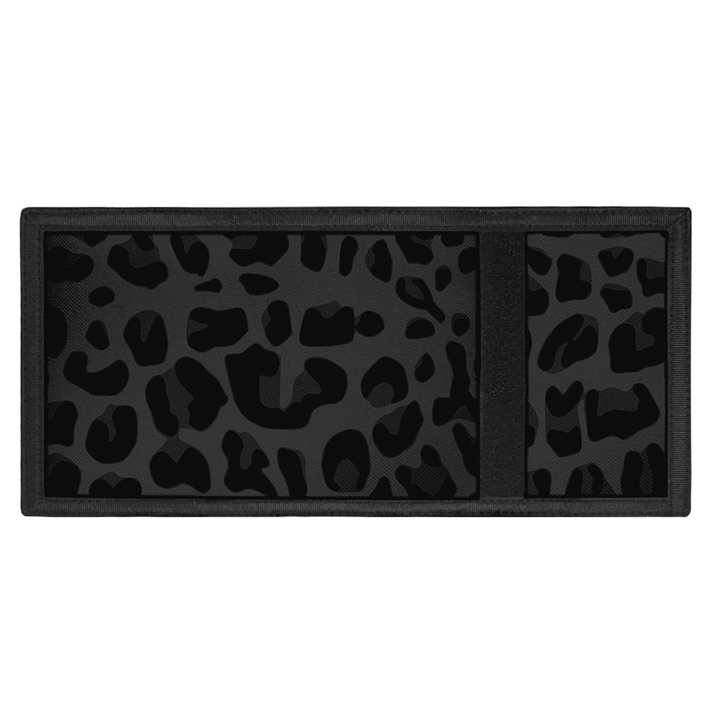 Black Leopard Print Trifold Wallet