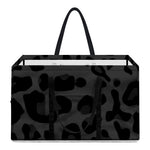 Black Leopard Print Utility Tote Bag
